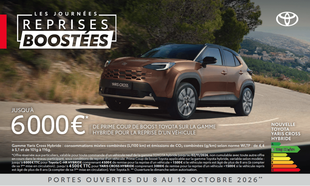 JPO Octobre 2026 - Reprises boostées pour achat Yaris Cross